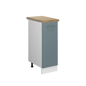 Apothekerschrank R-Line Blau-Grau 30 cm , AP Eiche livinity®