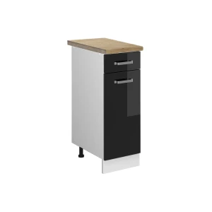 Køkkenskab R-Line Sort højglans 30 cm , BP Eg Vicco