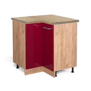 Szafka narożna R-Line Czerwony połysk 75.6 cm , BP Dąb Vicco