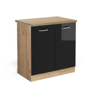 Vaskeskab R-Line Sort højglans 80 cm , BP Eg Vicco