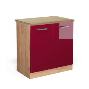 Vaskeskab R-Line Rød højglans 80 cm , BP Eg Vicco