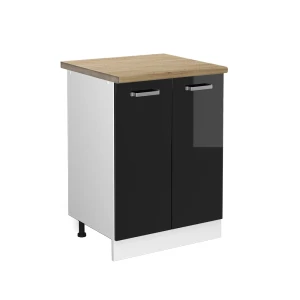 Køkkenskab R-Line Sort højglans 60 cm , BP Eg Vicco