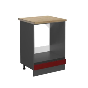 Komfurindbygningsskab R-Line Rød 60 cm , BP Eg Vicco