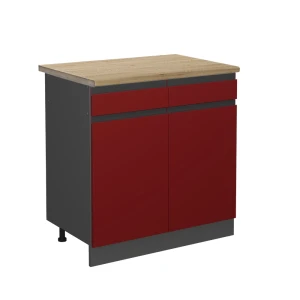 Køkkenskab R-Line Rød 80 cm , BP Eg Vicco