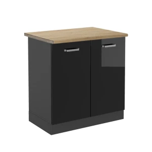 Vaskeskab R-Line Sort højglans 80 cm , BP Eg Vicco