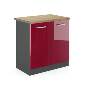 Vaskeskab R-Line Rød højglans 80 cm , BP Eg Vicco