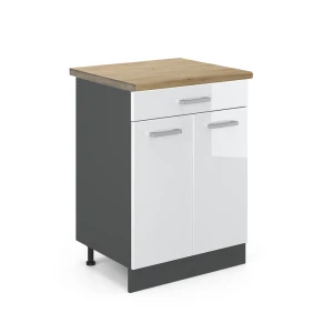 Køkkenskab R-Line Hvid højglans 60 cm , BP Eg Vicco