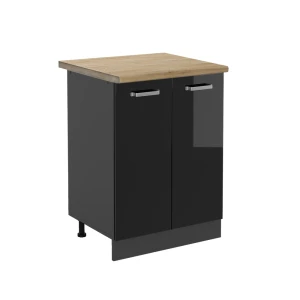 Køkkenskab R-Line Sort højglans 60 cm , BP Eg Vicco