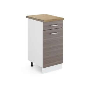 Küchenunterschrank R-Line Edelgrau 40 cm , AP Eiche Vicco