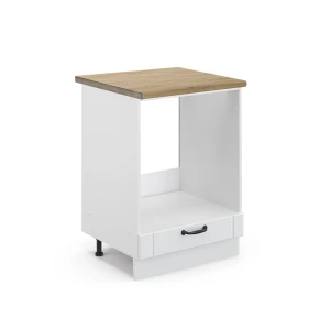 Komfurindbygningsskab Fame-Line Hvid landhus 60 cm , BP Eg Vicco