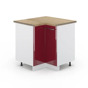 Kulmakaappi Fame-Line Bordeaux korkeakiilto 80.5 cm , AP Oak Vicco