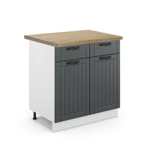 Køkkenskab Fame-Line Antracit landhus 80 cm , BP Eg Vicco