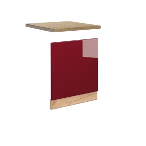 Panel przedni Fame-Line Bordowa Czerwień wysoki połysk 60 cm , BP Dąb Vicco