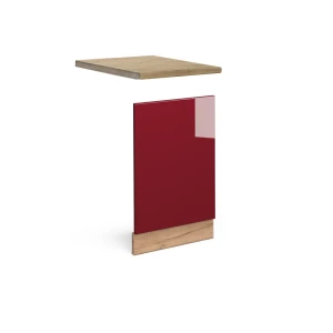 Frontblende Fame-Line Bordeaux Hochglanz 45 cm , AP Eiche Vicco