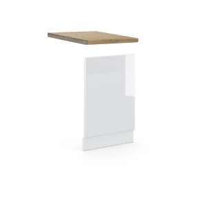Frontblende Fame-Line Weiß Hochglanz 45 cm , AP Eiche Vicco