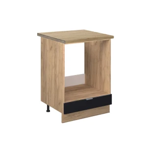 Komfurindbygningsskab Fame-Line Sort stribet 60 cm , BP Eg Vicco