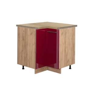 Hjørneskab Fame-Line Bordeaux rød højglans 80.5 cm , BP Eg Vicco