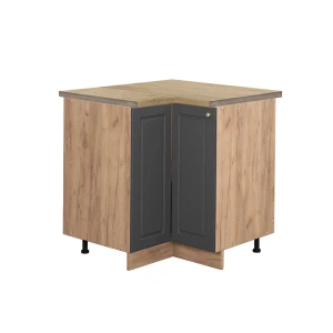 Meuble d'angle Fame-Line Anthracite-or 80.5cm , PT Chêne Vicco