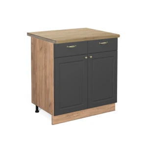 Køkkenskab Fame-Line Antracit-guld 80 cm , BP Eg Vicco