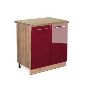 Vaskeskab Fame-Line Bordeaux rød højglans 80 cm , BP Eg Vicco