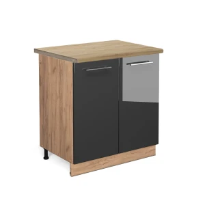 Vaskeskab Fame-Line Antracit højglans 80 cm , BP Eg Vicco