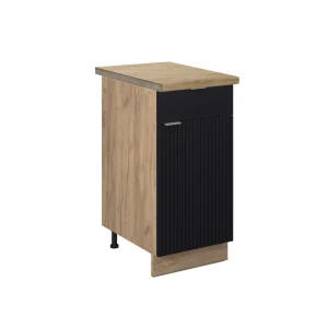 Keittiön alakaappi Fame-Line Musta raidallinen 40 cm , AP Oak Vicco