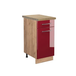 Køkkenskab Fame-Line Bordeaux rød højglans 40 cm , BP Eg Vicco