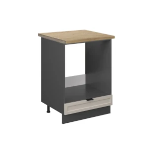 Komfurindbygningsskab Fame-Line GråBeige 60 cm , BP Eg Vicco
