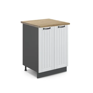 Køkkenskab Fame-Line Hvid landhus 60 cm , BP Eg Vicco
