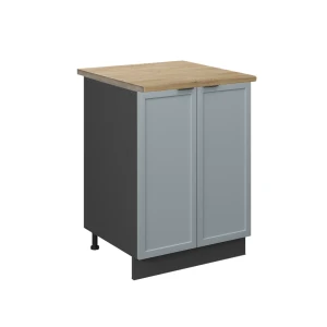 Küchenunterschrank Fame-Line Hellblau-grau 60 cm , AP Eiche Vicco