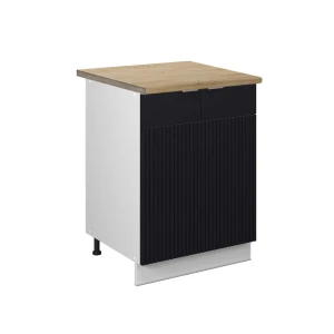 Køkkenskab Fame-Line Sort stribet 60 cm , BP Eg Vicco