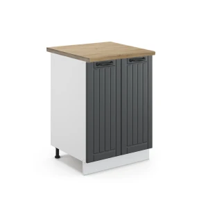 Køkkenskab Fame-Line Antracit landhus 60 cm , BP Eg Vicco