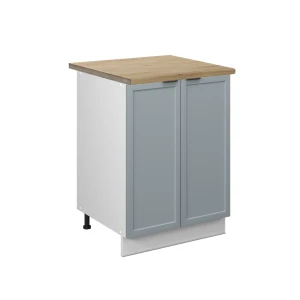 Küchenunterschrank Fame-Line Hellblau-grau 60 cm , AP Eiche Vicco