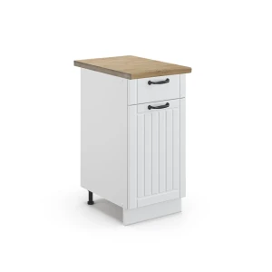 Keittiön alakaappi Fame-Line Valkoinen maalaistalo 40 cm , AP Oak Vicco