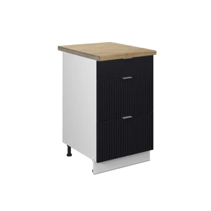 Køkkenskab Fame-Line Sort stribet 50 cm , AP Goldkraft Vicco
