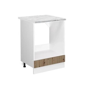 Herdumbauschrank R-Line Artisan-Eiche 60 cm , AP Marmor Vicco