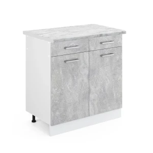 Køkkenskab R-Line Beton 80 cm med bordplade Vicco