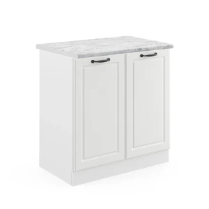 Vaskeskab R-Line Hvid landhus 80 cm , BP Marmor Vicco