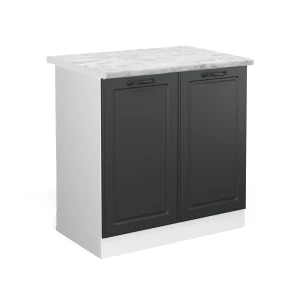 Vaskeskab R-Line Antracit landhus 80 cm , BP Marmor Vicco
