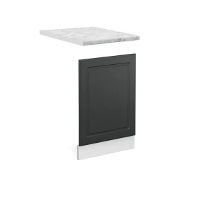 Pannello frontale R-Line Antracite rustico 45 cm, Piano di lavoro Marmo Vicco