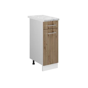 Szafka dolna do kuchni R-Line Dąb rzemieślniczy 30 cm , BP Marmur Vicco