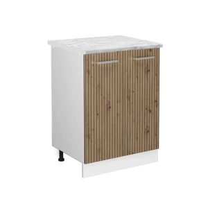 Mueble bajo de cocina R-Line Roble artesanal 60 cm , ET Mármol Vicco