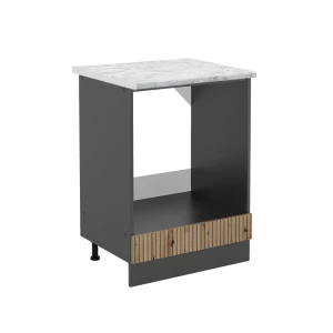 Herdumbauschrank R-Line Artisan-Eiche 60 cm , AP Marmor Vicco