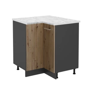 Szafka narożna R-Line Dąb rzemieślniczy 75.6 cm , BP Marmur Vicco