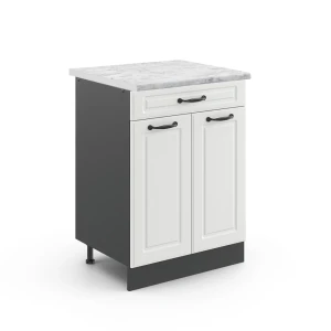 Køkkenskab R-Line Hvid landhus 60 cm , BP Marmor Vicco