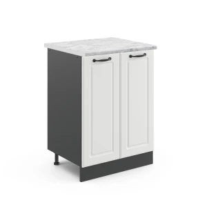 Køkkenskab R-Line Hvid landhus 60 cm , BP Marmor Vicco