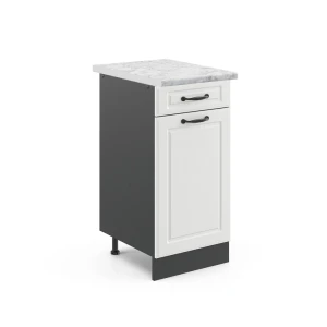 Køkkenskab R-Line Hvid landhus 40 cm , BP Marmor Vicco
