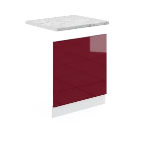 Façade R-Line Rouge brillant 60cm , PT Marbre Vicco