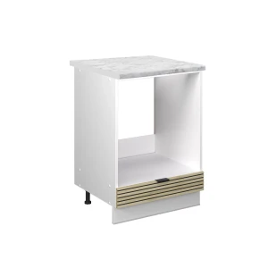 Komfurindbygningsskab Fame-Line Panel i eg 60 cm , BP Marmor Vicco