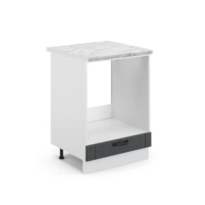 Komfurindbygningsskab Fame-Line Antracit landhus 60 cm , BP Marmor Vicco